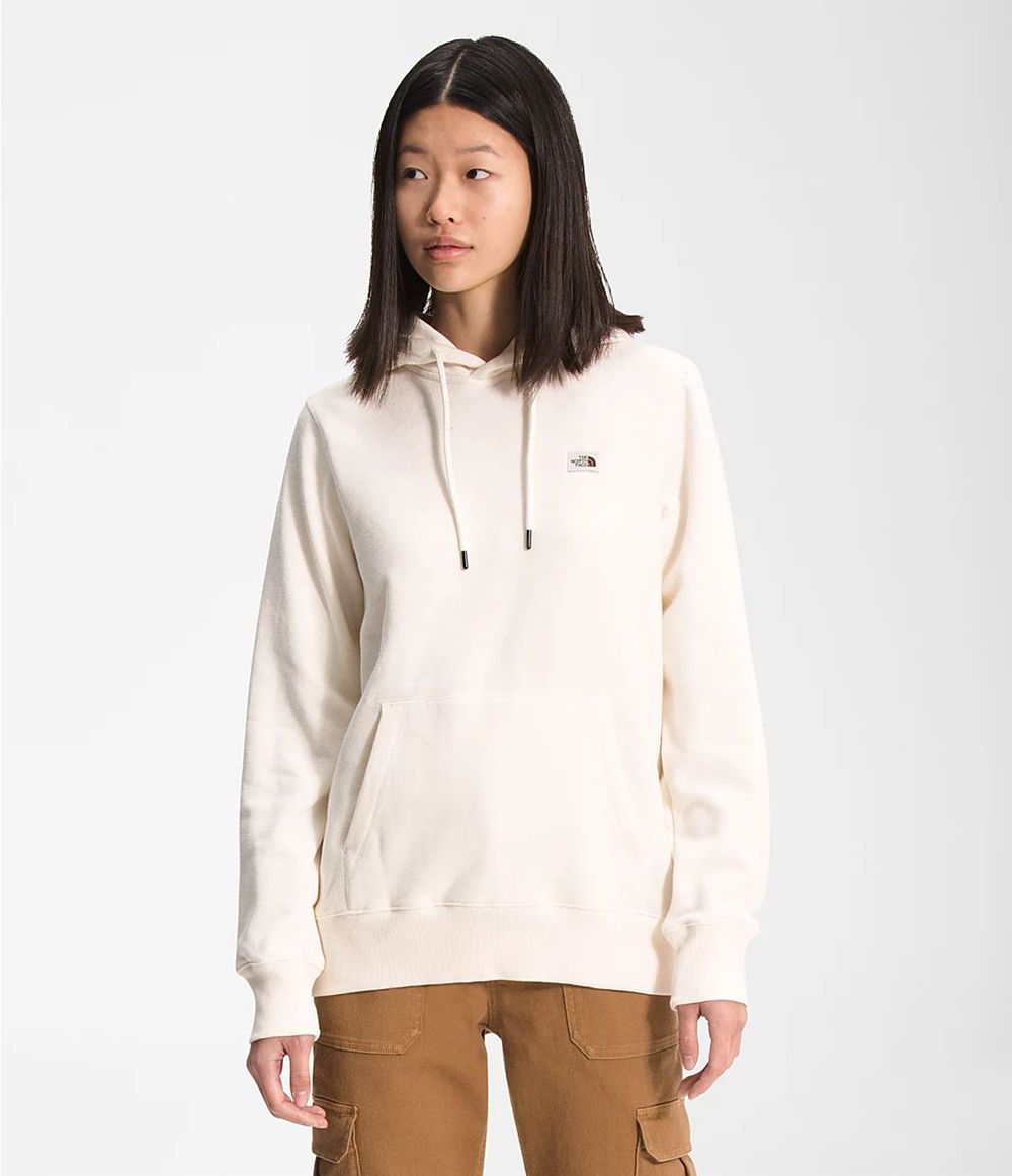 The North Face Heritage Patch Pullover Kapuzenpullover Damen - Weiß CH-495TUNV